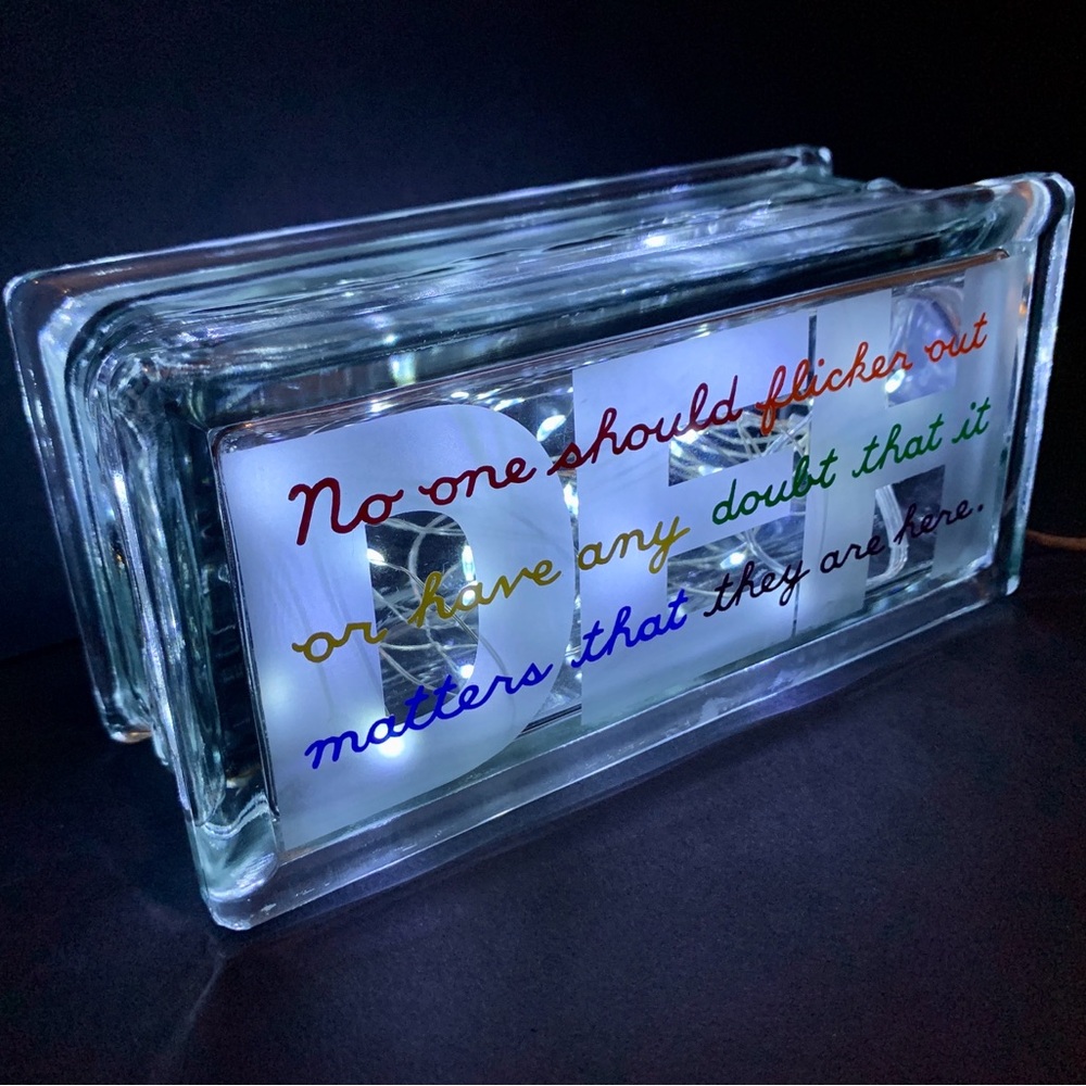 GIVEAWAY Handcrafted etched glass lamp. Customized
